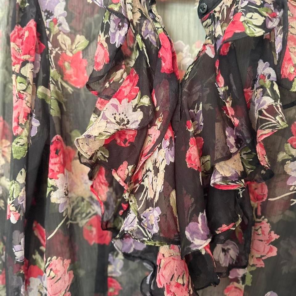 Ralph Lauren Black Floral Sheer Ef0e 3
