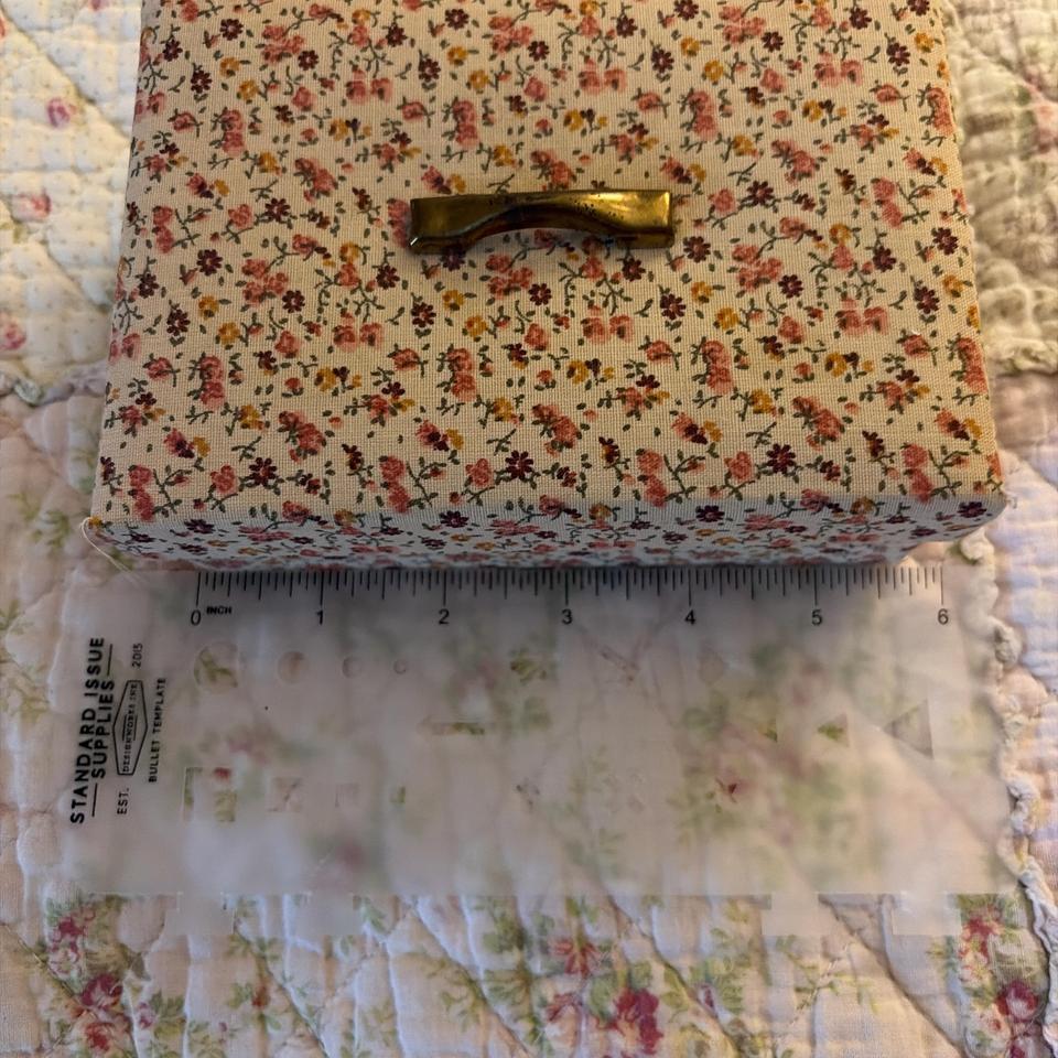 Vintage Floral Fabric Covered Box For 9df6 5