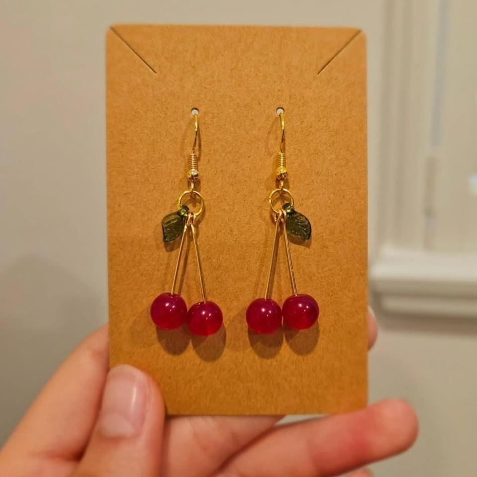 Handmade Cherry Earrings Cae3