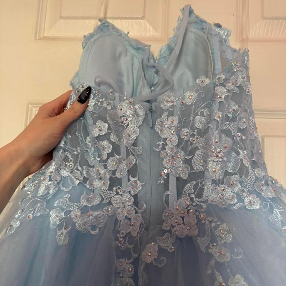 Stacees Baby Blue Prom Dress 34db 4