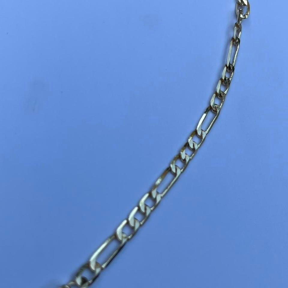 Gold Figaro Chain Necklace Luxury F697 2