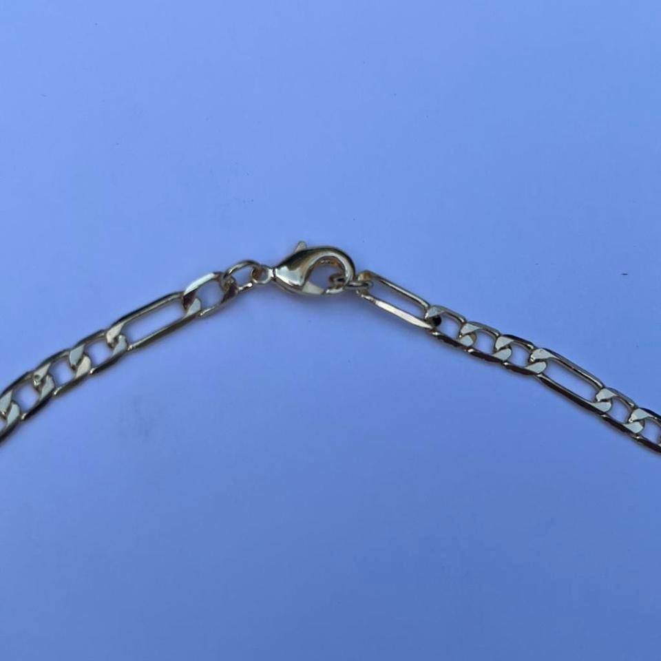 Gold Figaro Chain Necklace Luxury F697 3