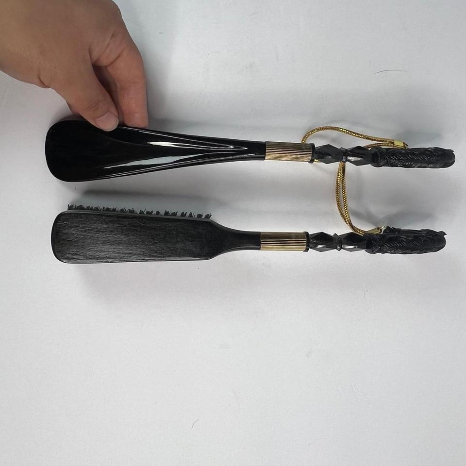 Vtg Brush Shoehorn Set F853 4