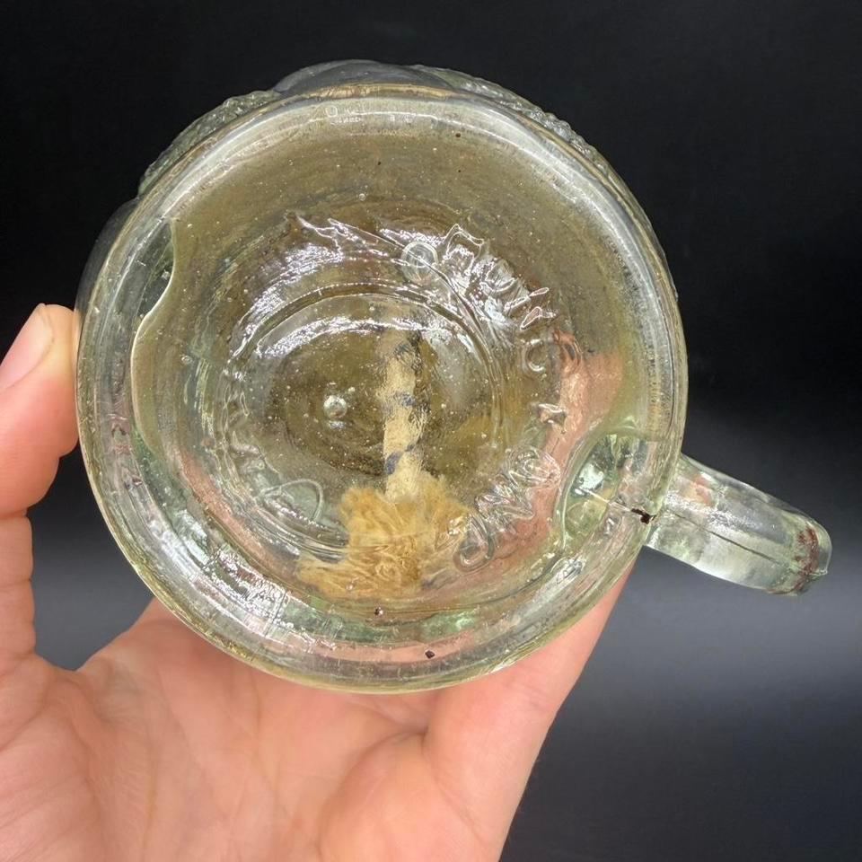 Vintage Miniature Small Clear Glass 3abc 7