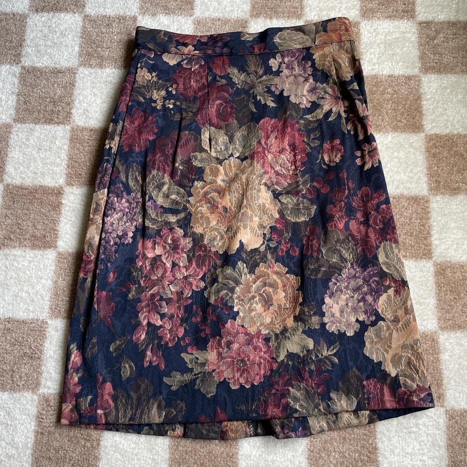 Vintage Floral Skirt Dusty Rose 4