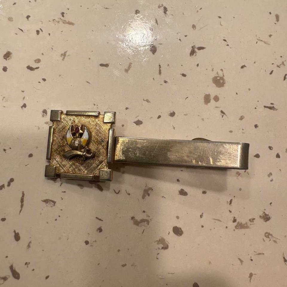 Silver And Gold Tie Clip 0079