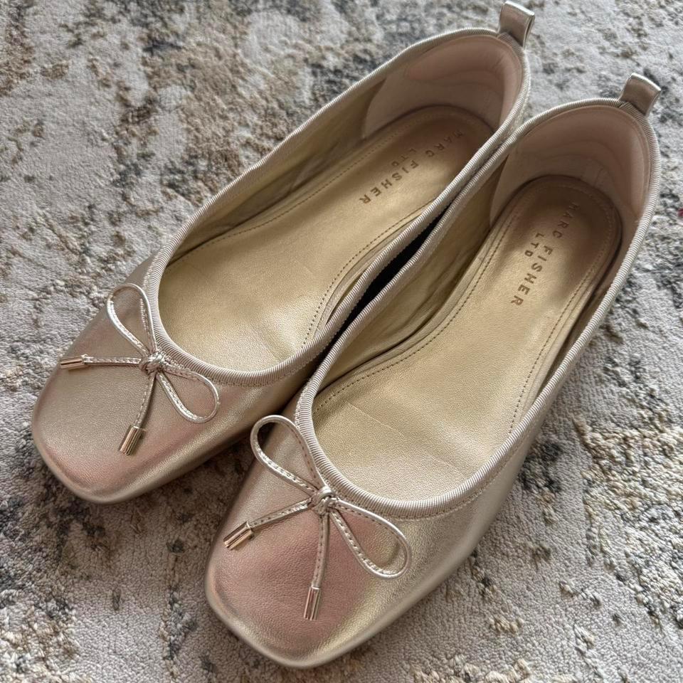 Marc Fisher Gold Ballet Flats 333c 2