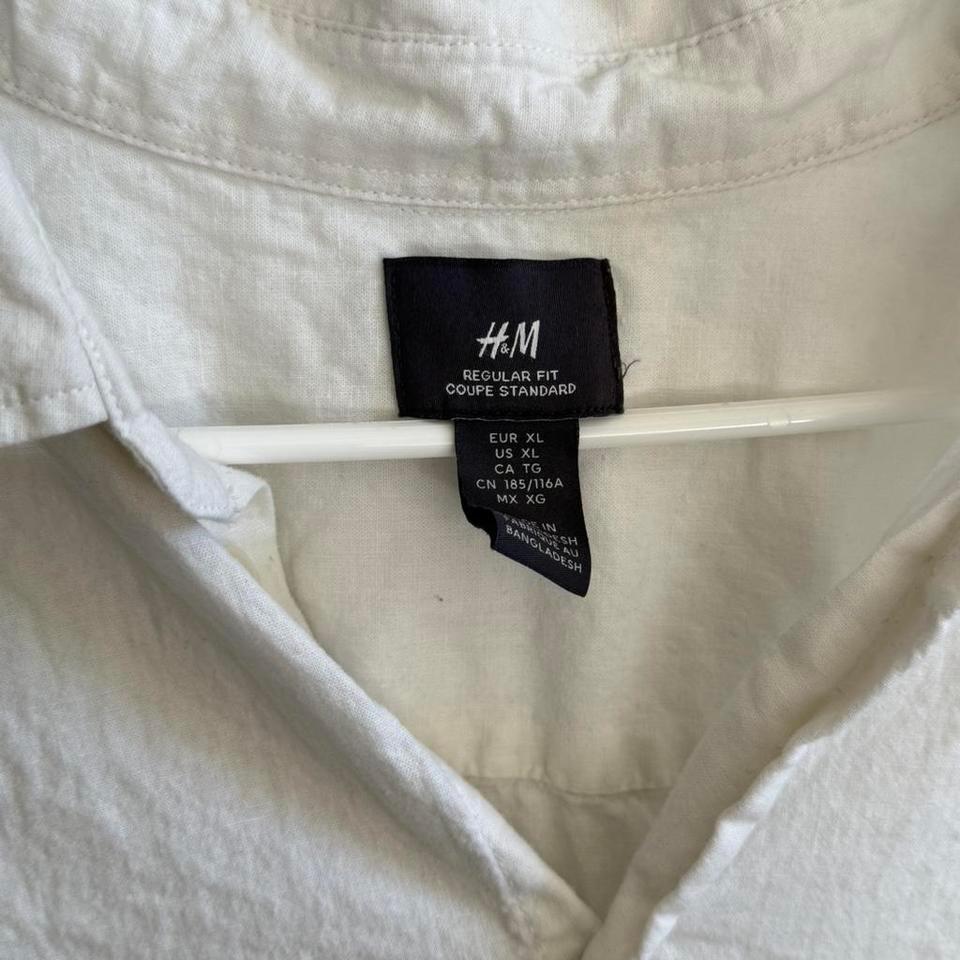 White Hm Button Up Shirt D6cf 2