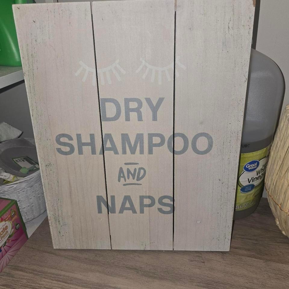 White And Grey Wood Sign