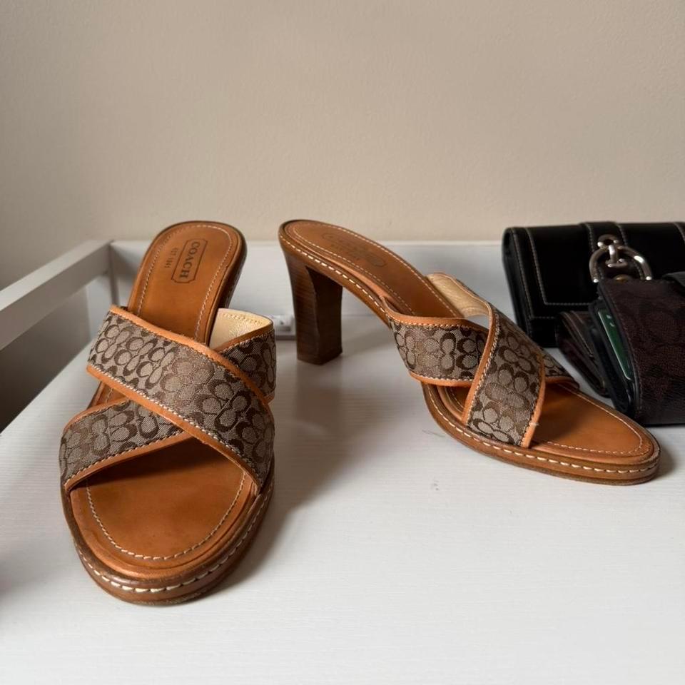 Coach Y2k Brown Monogram Sandals 8339 5