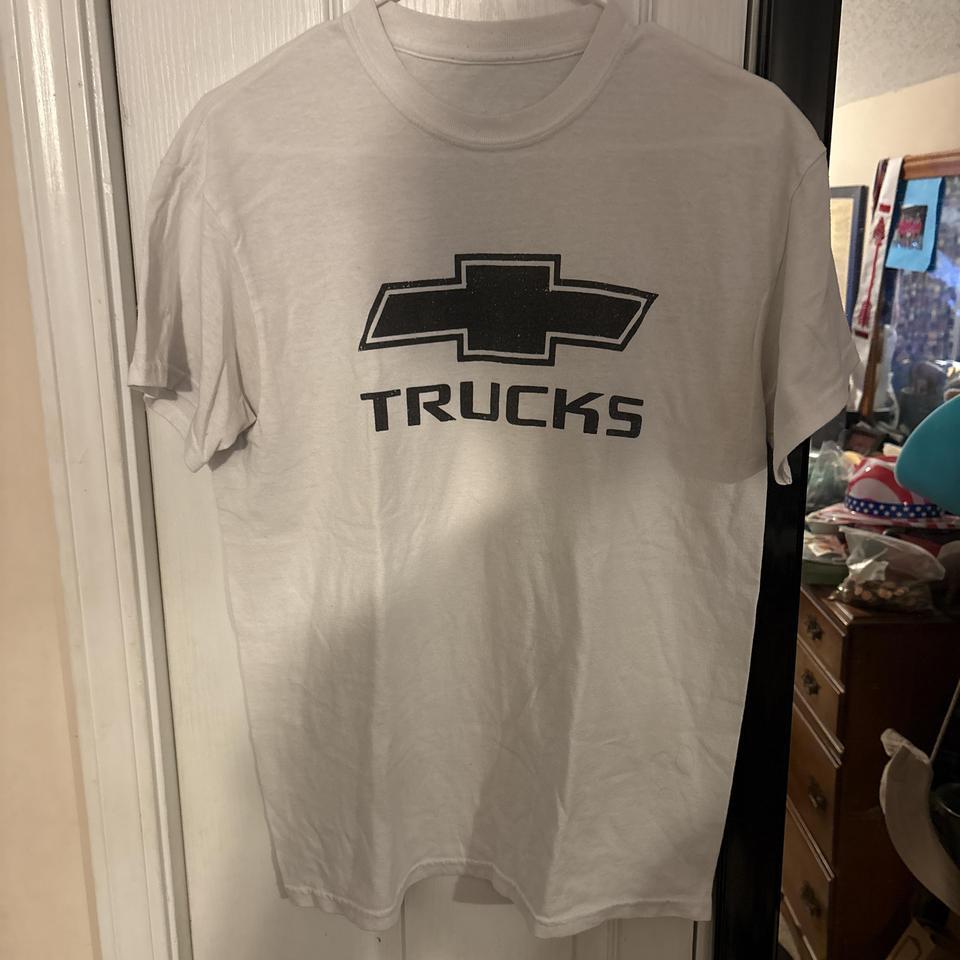 White Chevy Trucks Cotton T Shirt