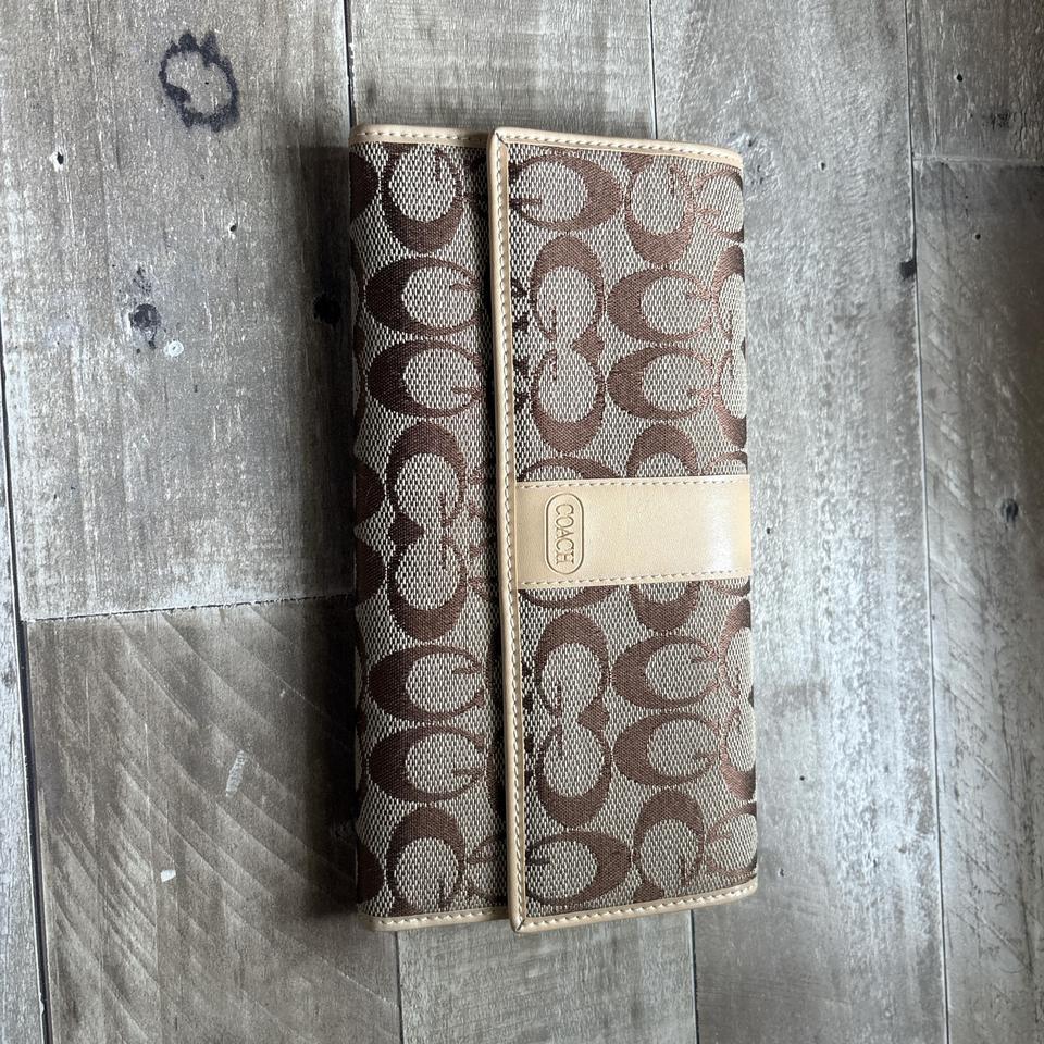 Coach Brown Tan Wallet 8b55