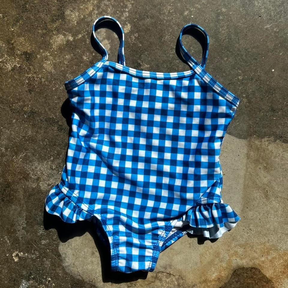 Like New Adorable 12mo Blue Gingham 7b07