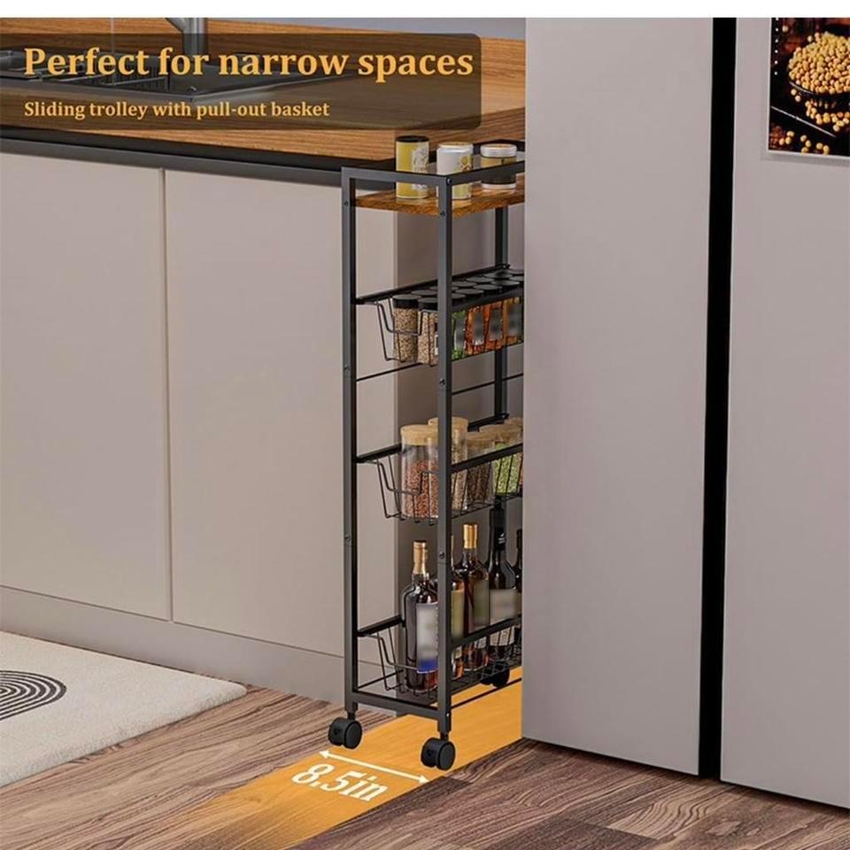 4 Tier Rolling Storage Cart 4595 3