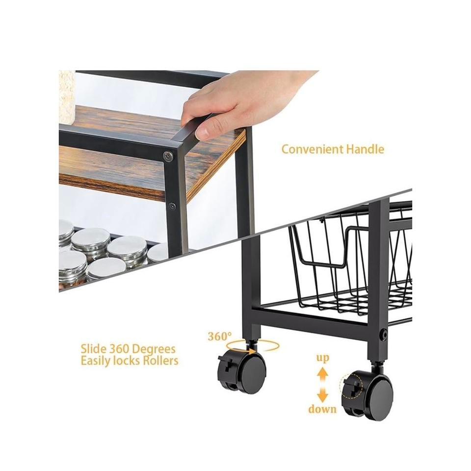 4 Tier Rolling Storage Cart 4595 2