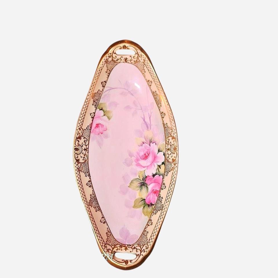 Beautiful Vintage Floral Plate With 2f31