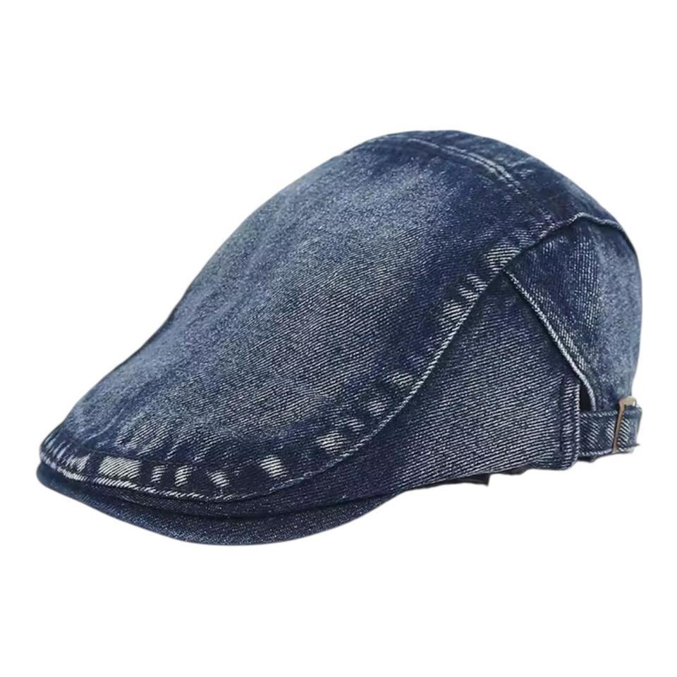 Classic Washed Denim Beret Newsboy