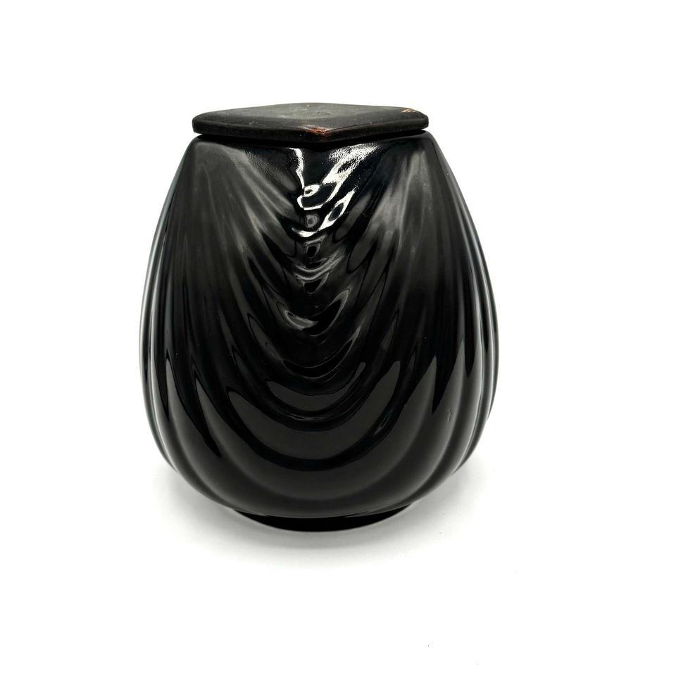 Vintage Black Ceramic Lamp Base