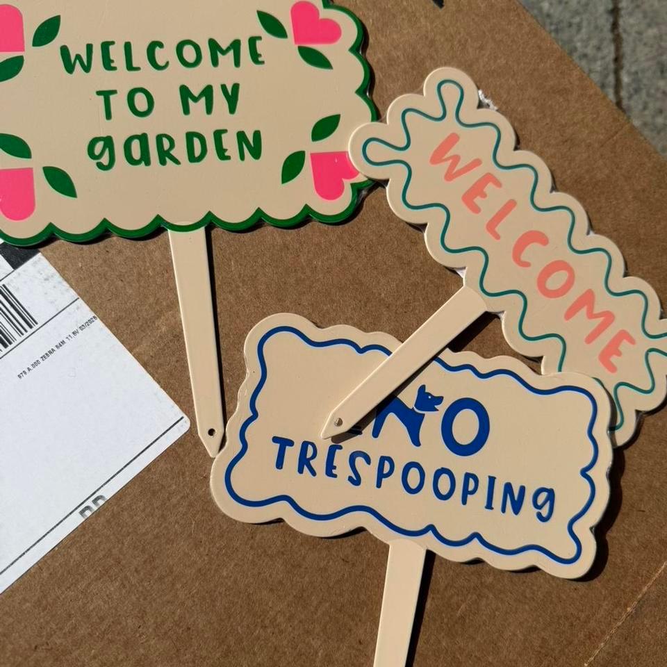Metal Garden Signs Set Of 8613