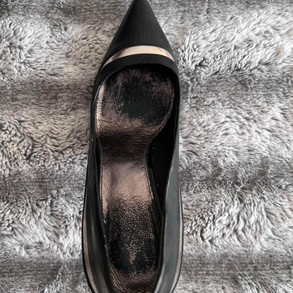 Black And Silver High Heels 144a 4