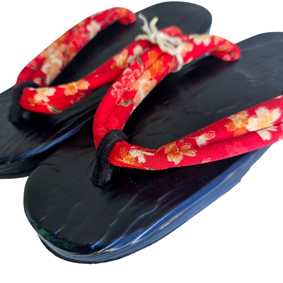 Japanese Geta Sandals Black Lacquer D270 3