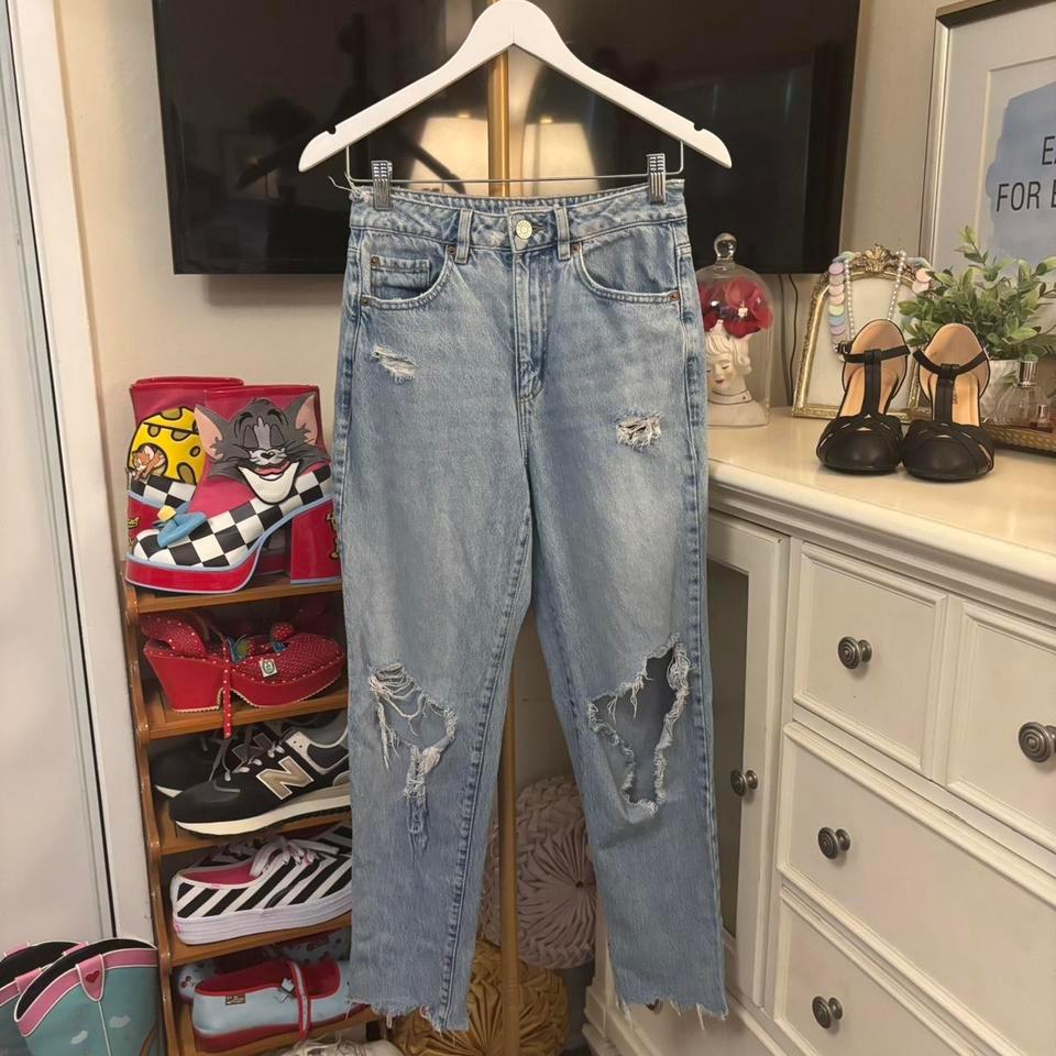 Garage High Waisted Distressed Denim Mom