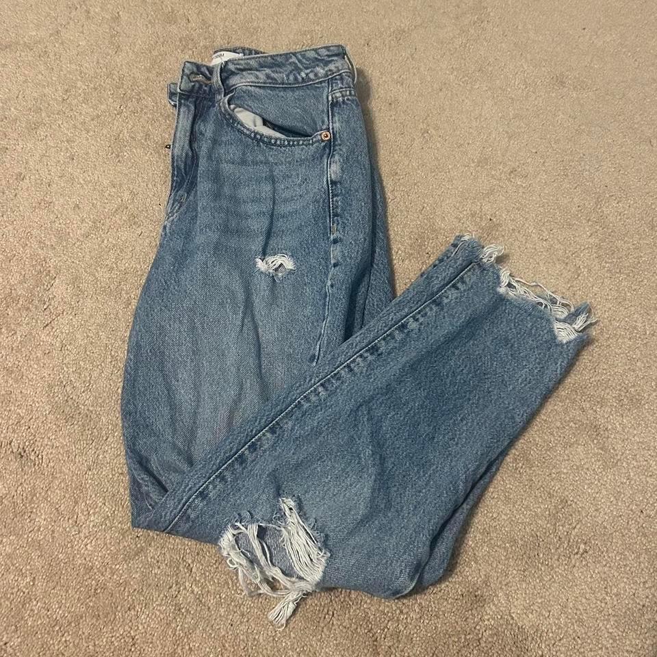 Garage Ripped Denim Mom Jeans