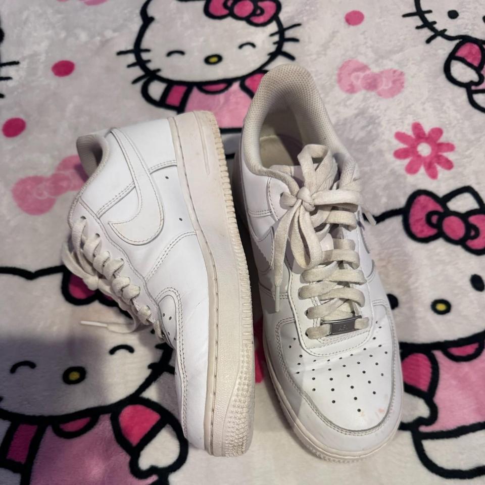 White Nike Air Force 1s 50ce 3
