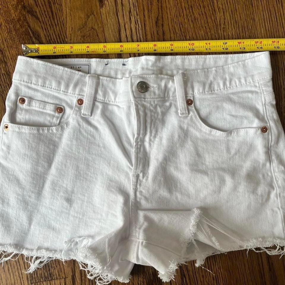 Gap Womans White Denim Frayed 2