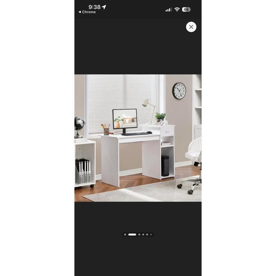 White Desk With Drawers And 9d28