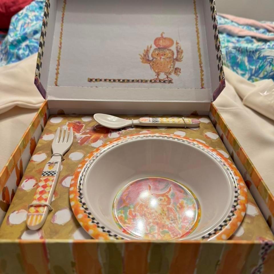 Mackenzie Childs Owl Dinnerware Set Kids C427 4