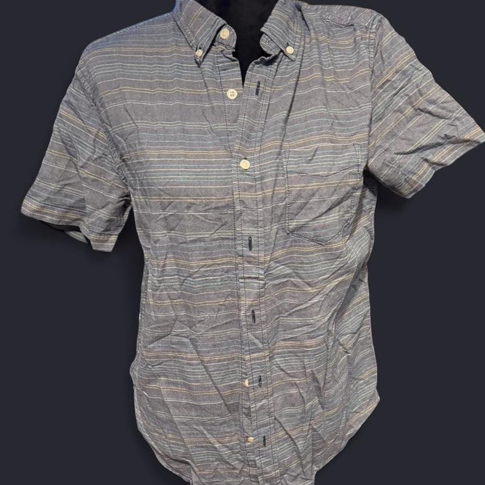 Aeropostale Blue Striped Button Up Shirt Ba8e