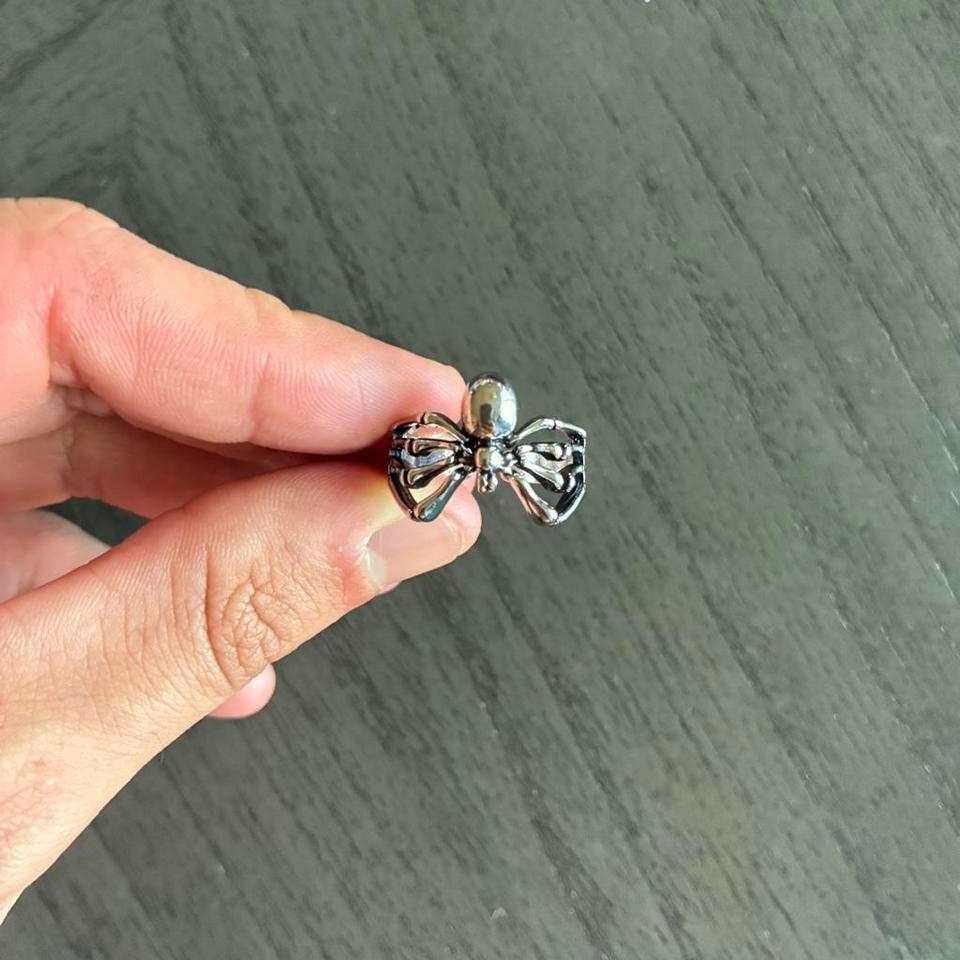 Y2k Silver Gothic Spider Ring 5446 2