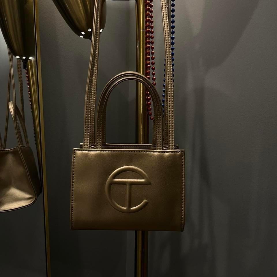 Small Gold Telfar Tote Bag F670 2
