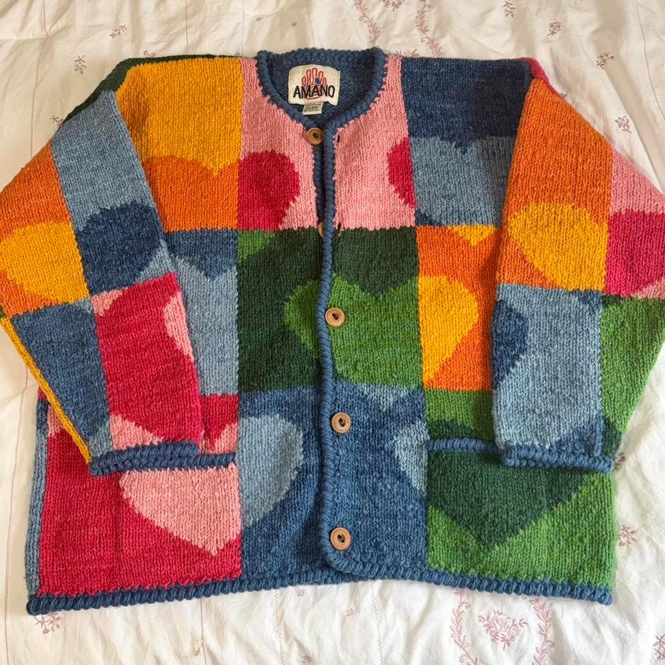 Vintage 1990s Amano Multicoloured Heart E207