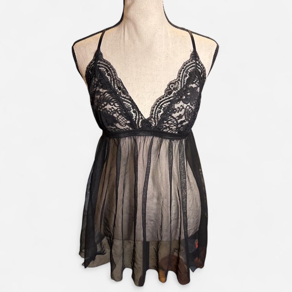 Black Lace Babydoll Top With 8d31 3