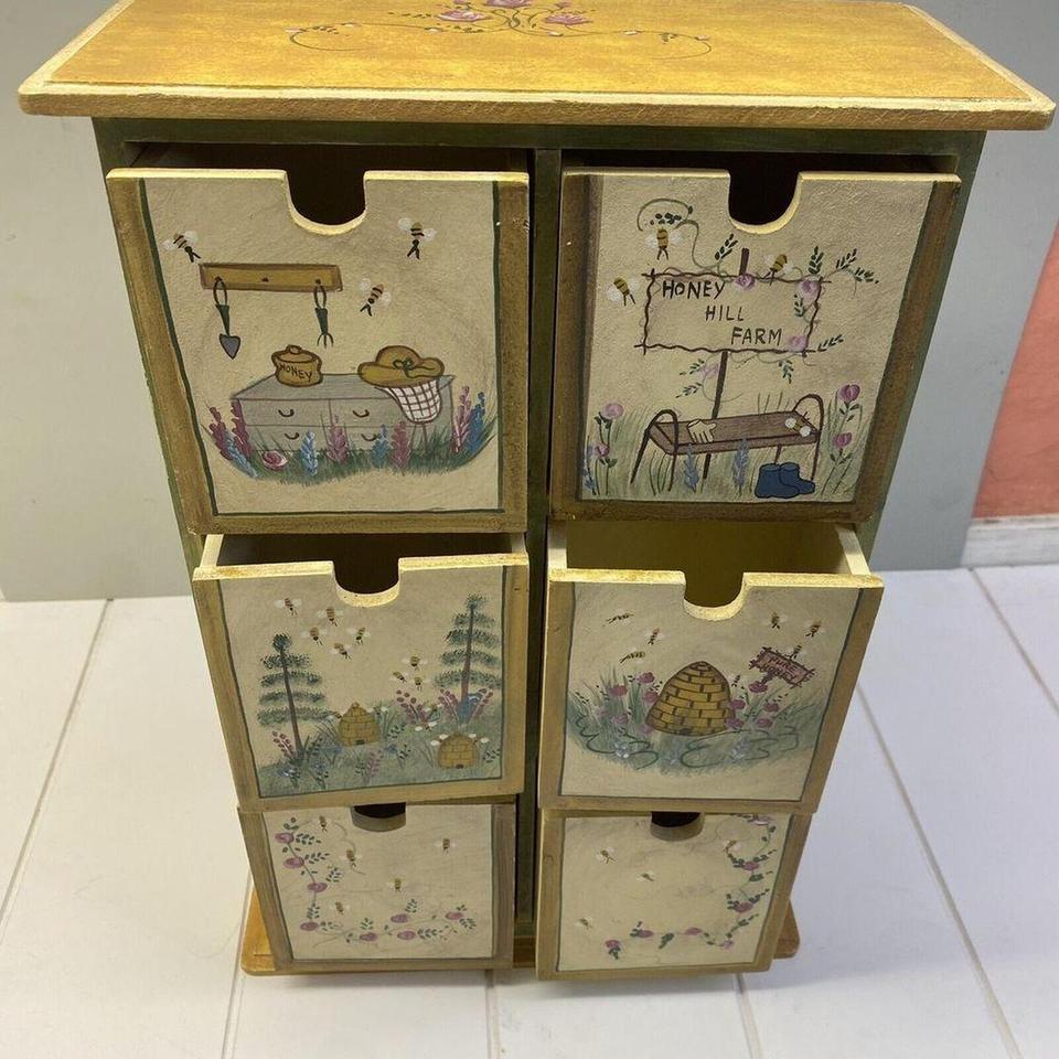 Decorative Wood Chest 6 Drawer 047a