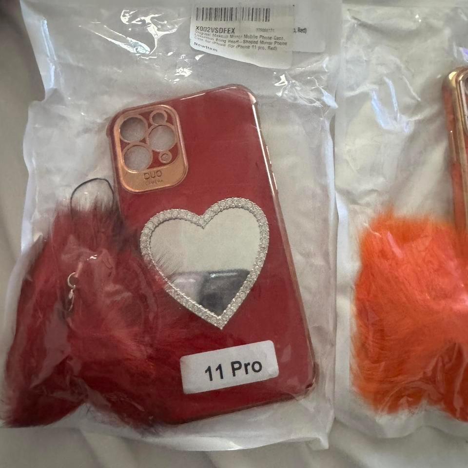 Red Phone Case With Heart 2