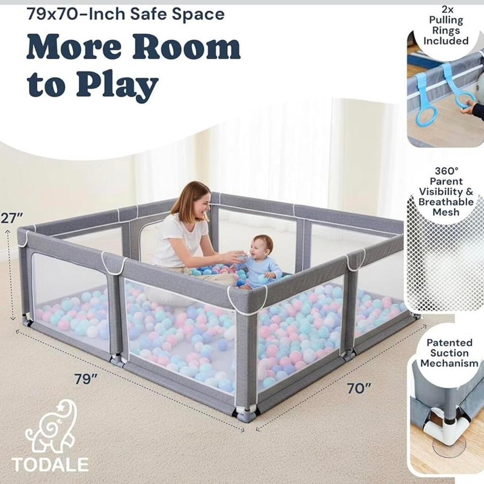 Todale Baby Playpen With Gate 8511 2