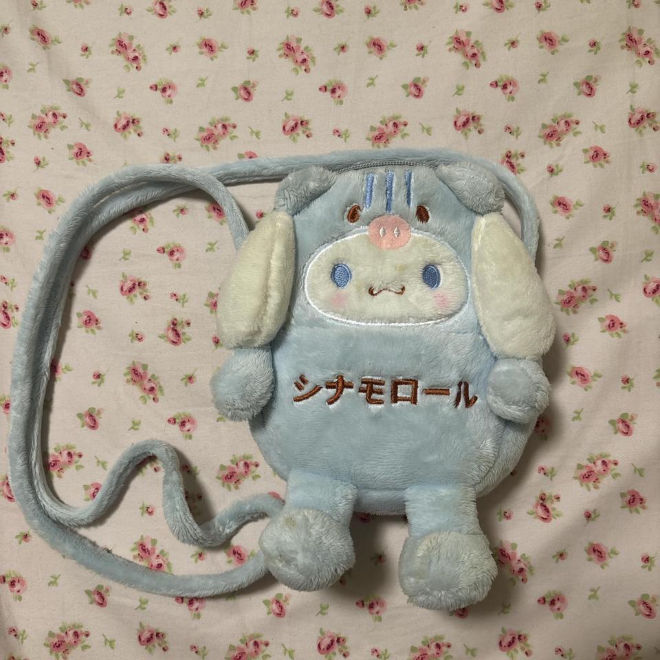 Cute Blue Plush Bag With