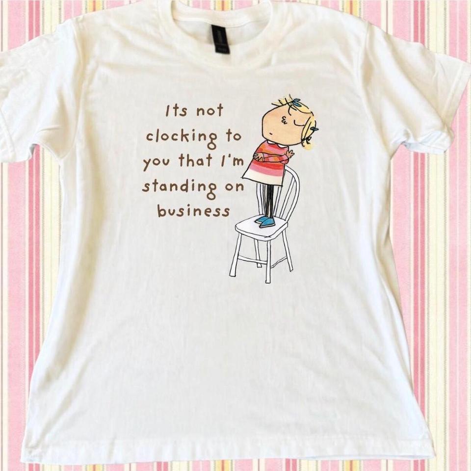 White Graphic Tee With Cute
