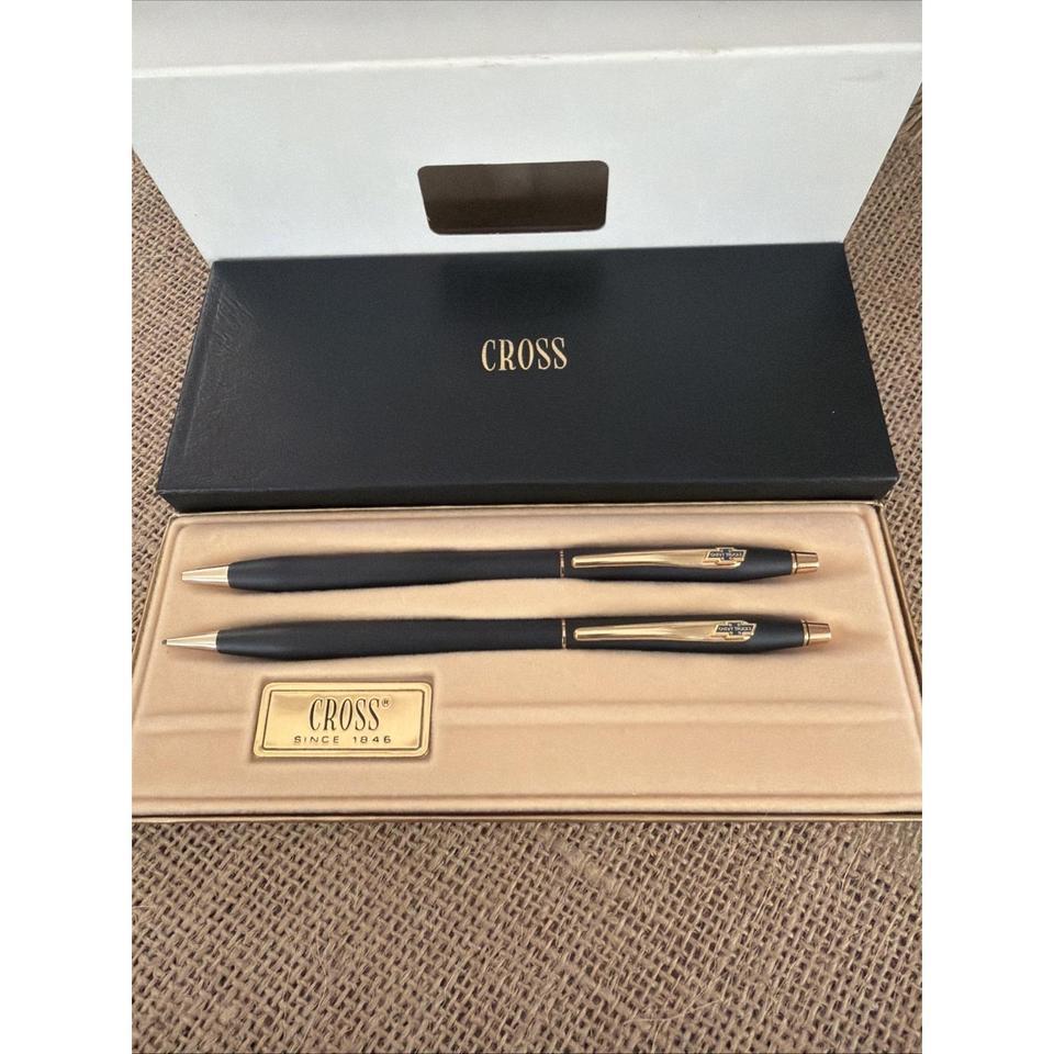 1980s Cross Century Black Mattgold E537 4