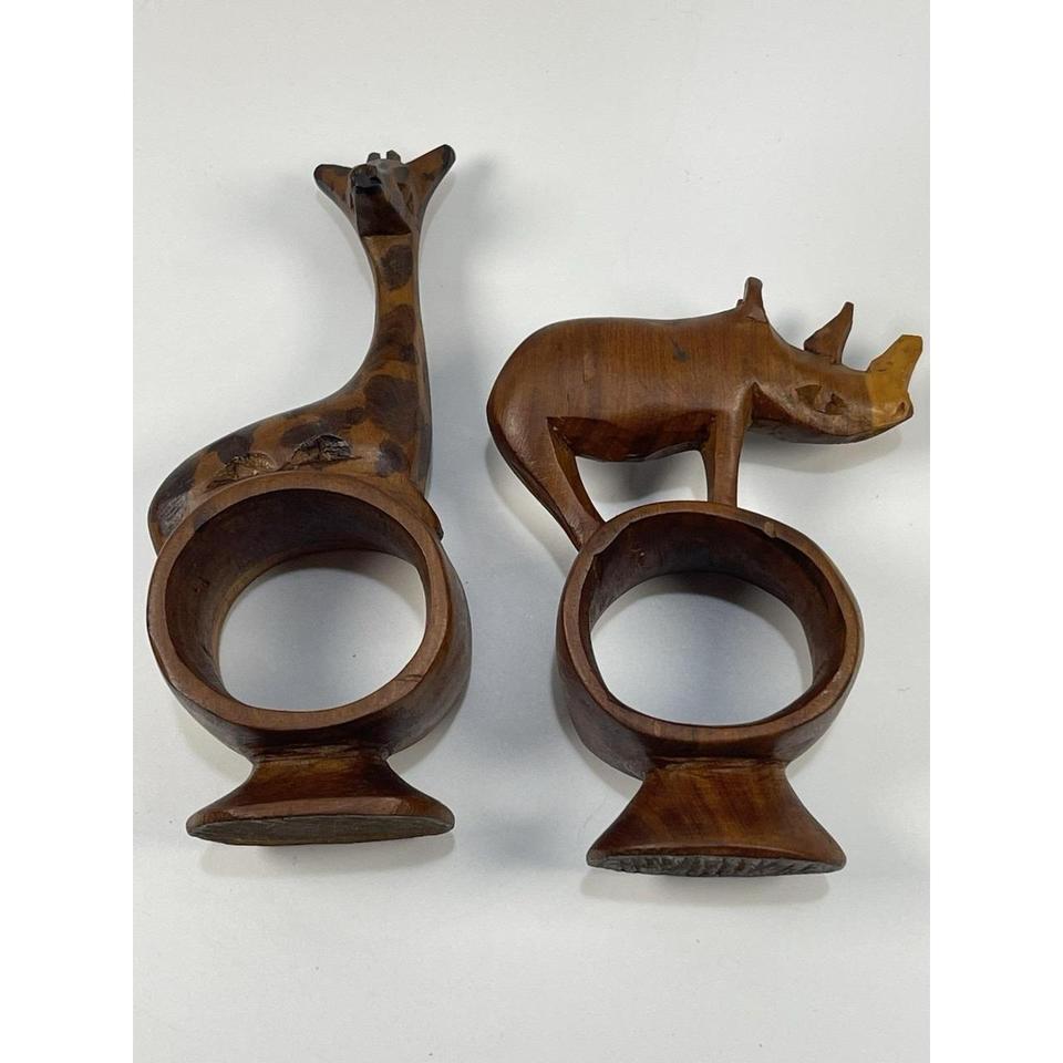 Hand Carved Wooden African Safari Dd31