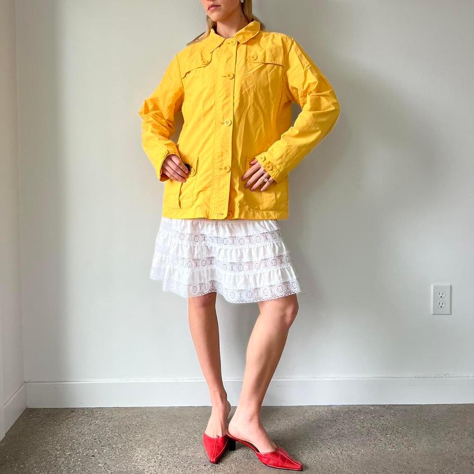 Adorable Vintage Yellow Trench Rain Ce94