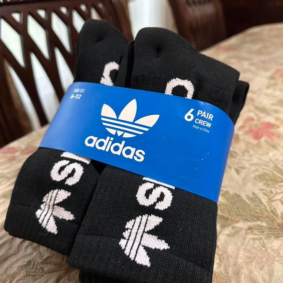 Adidas Black Crew Socks 6 6b96