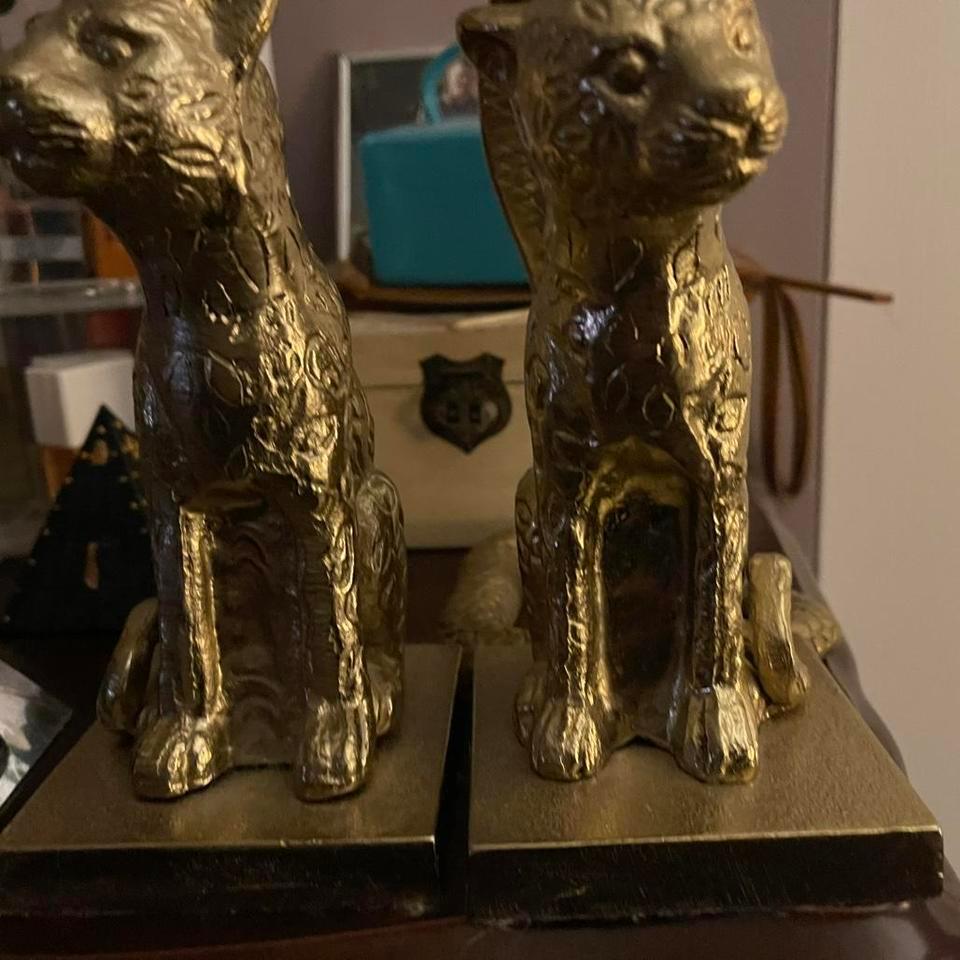Gold Cheetah Bookends Wildlife Bookends 6877