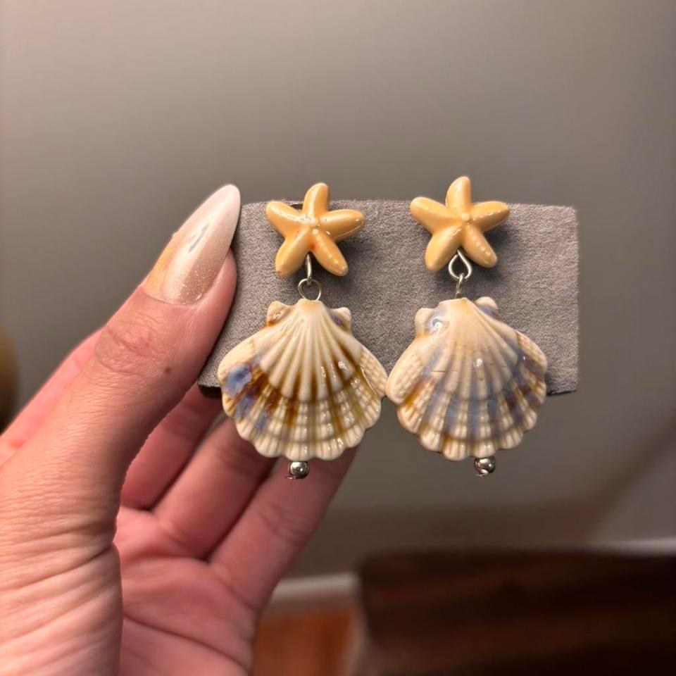 Starfish And Shell Earrings D681 2