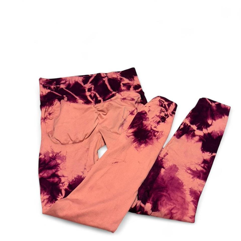 Pink Black Tie Dye Leggings 0d64 2