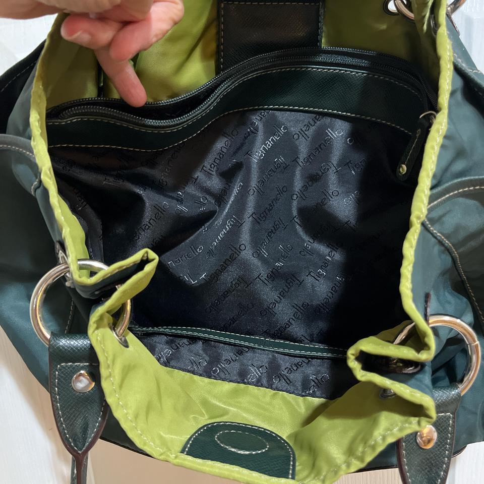 Tignanello Green Fabric And Leather 4