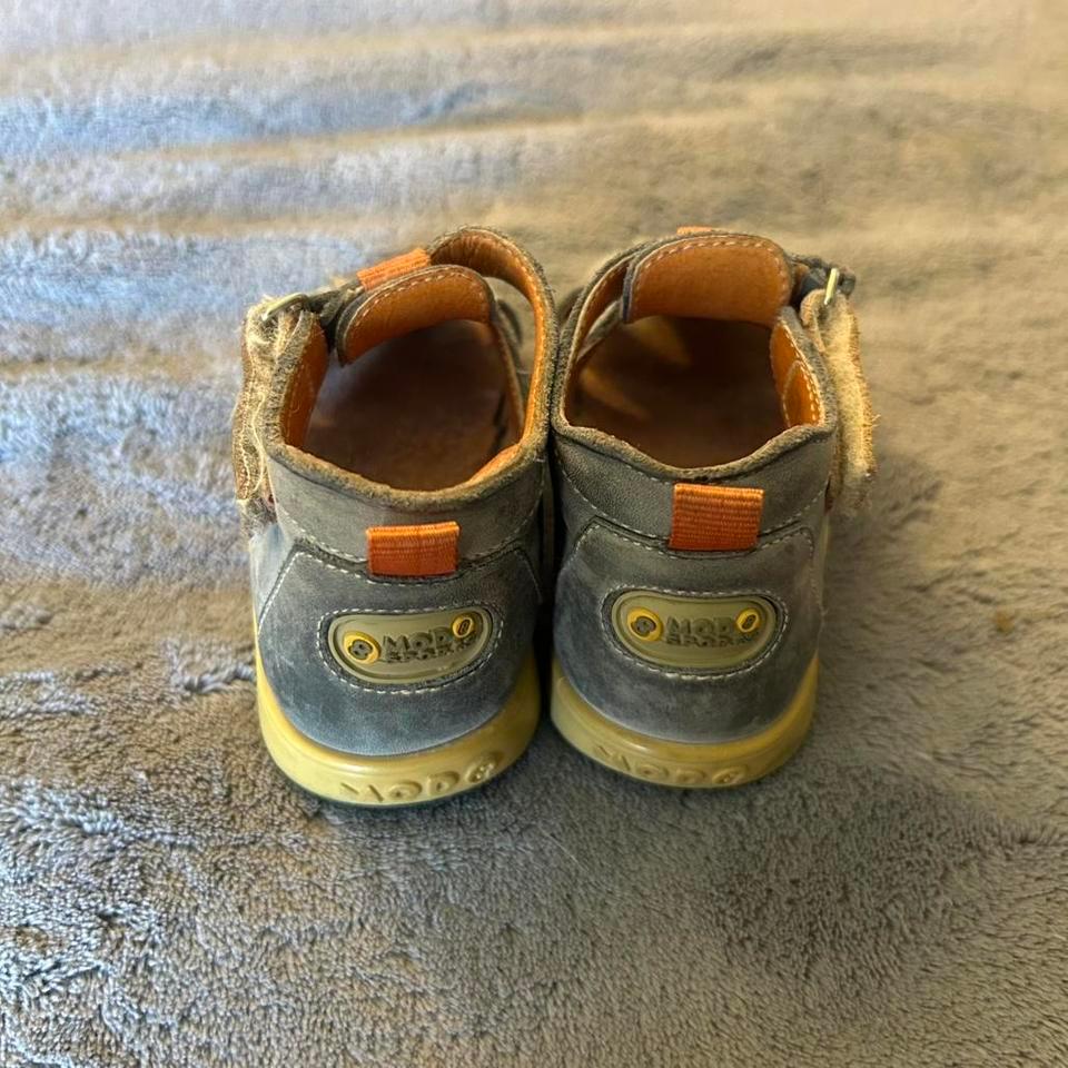 Grey And Orange European Leather 406c 4